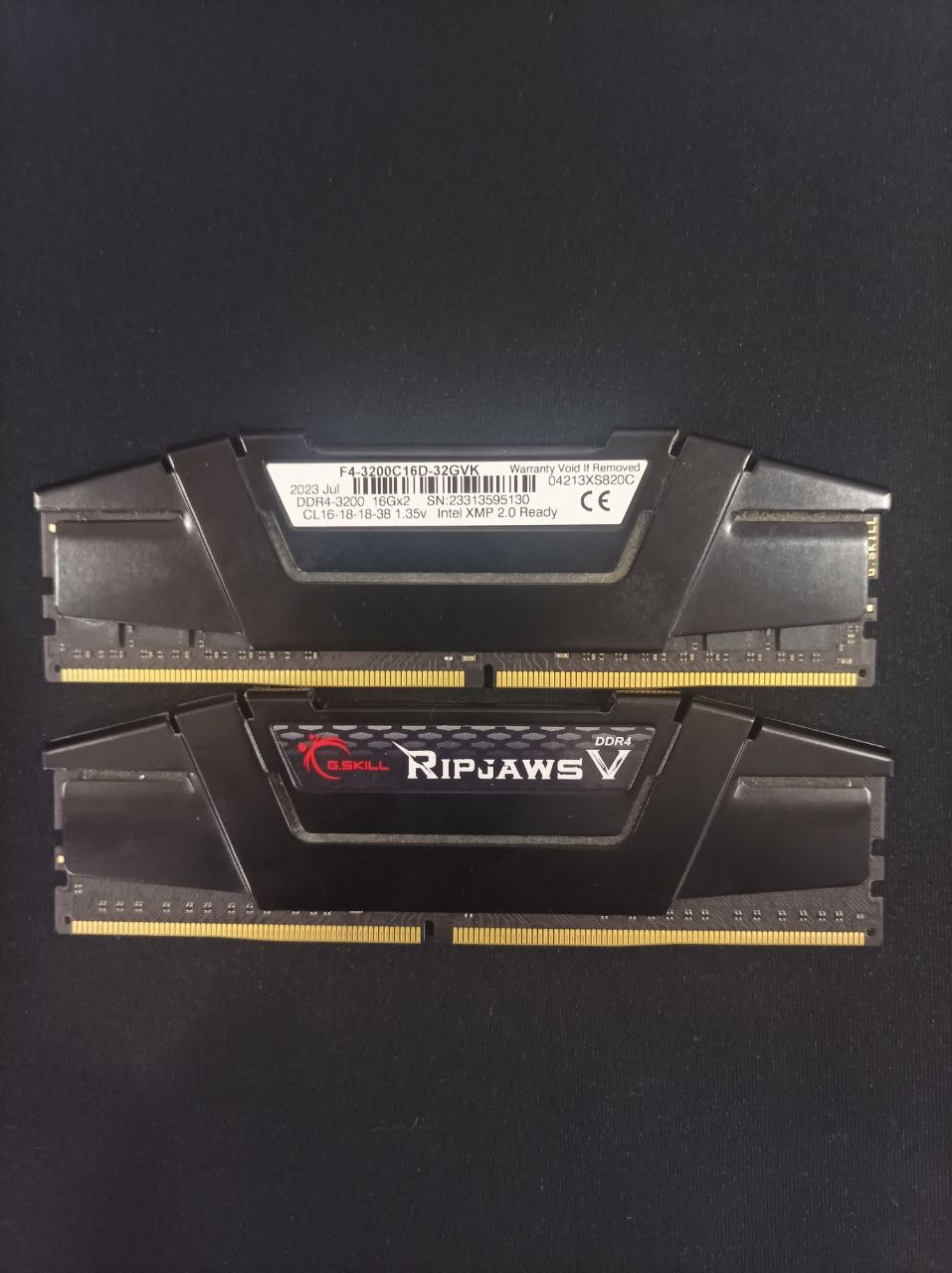 Продам Оперативная память G.Skill Ripjaws V DDR4 32GB (2x16GB) 3200MHz Состояние отличное,