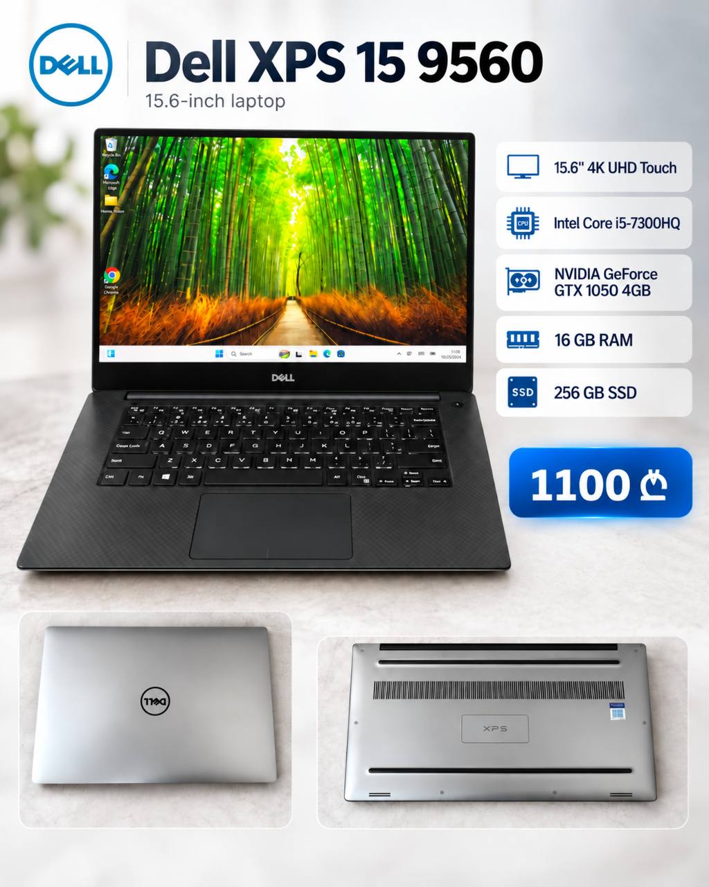 Продаётся ноутбук(Laptop) Dell XPS 15 9560 в нормальном состоянии. Премиальный металлическ