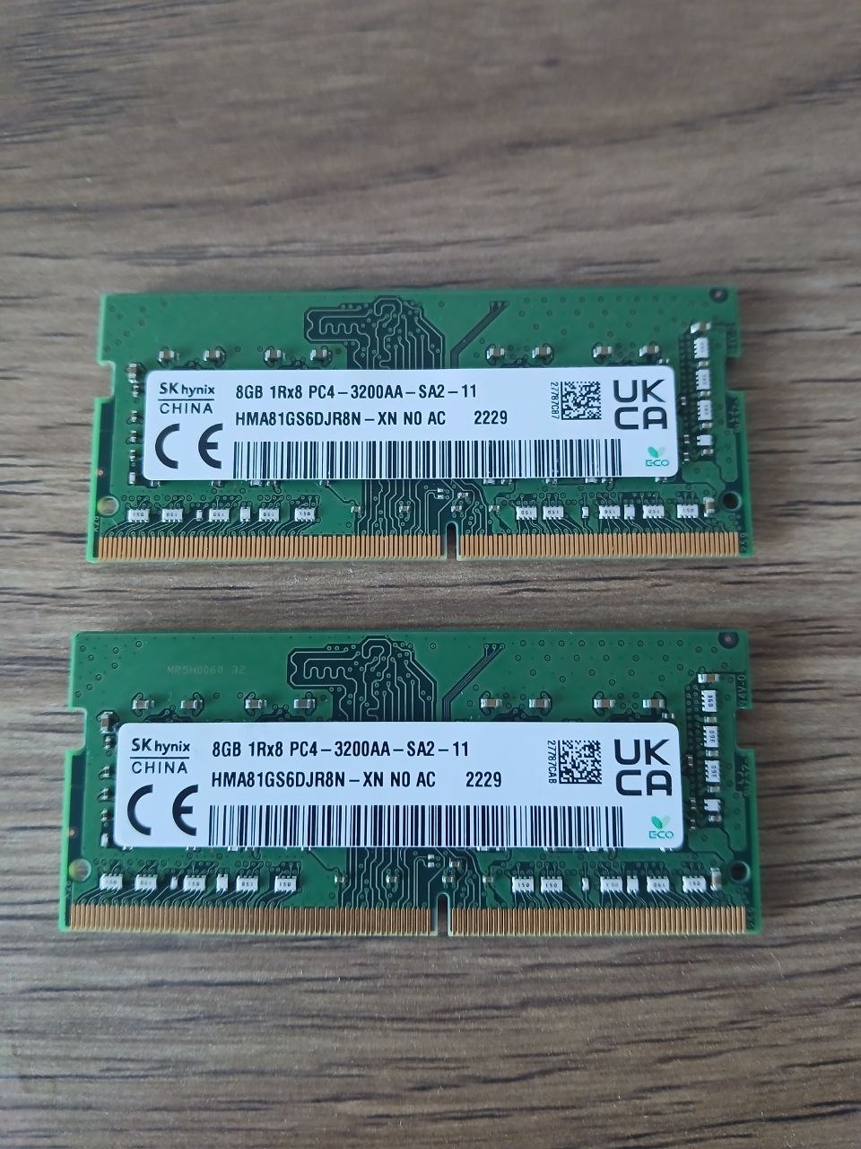 Оперативная память для ноутбука ram so-dimm DDR4-3200 16 Гб (2 плашки по 8 Гб). Цена 140 л